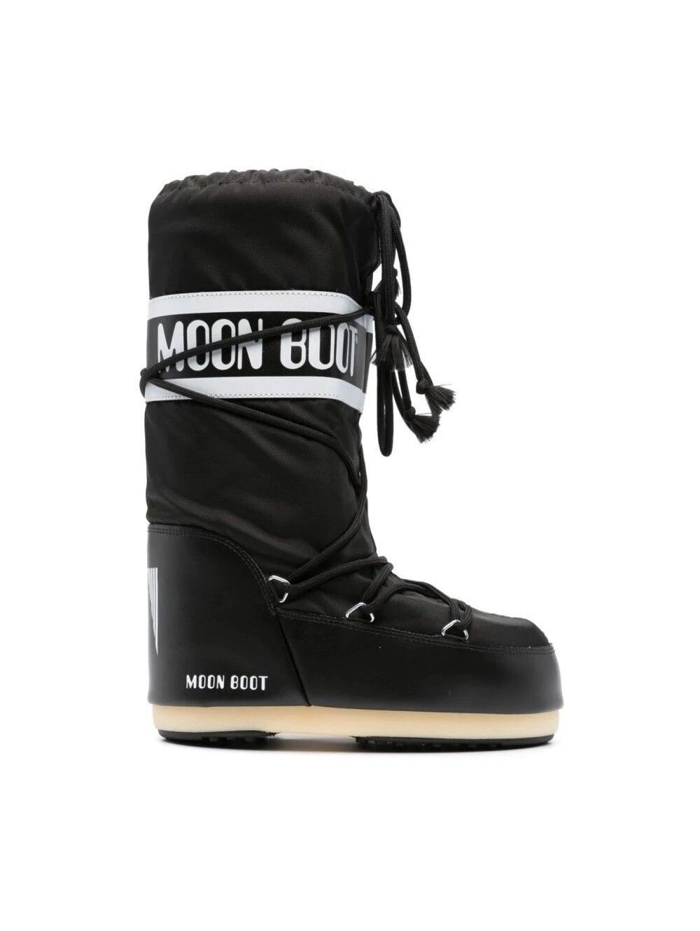Moon Boot Icon Nylon Boots - Black/White ($240)